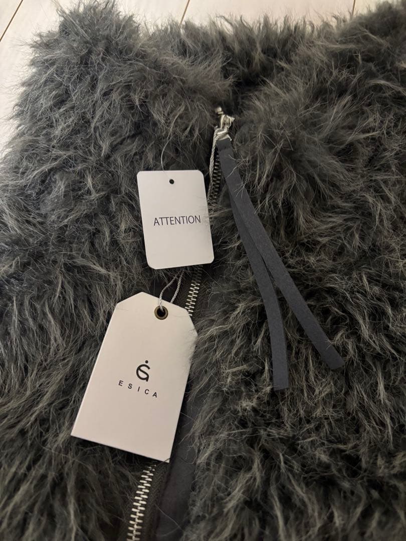 正規品即日発送ミックスシープファースタンドブルゾン ESICA