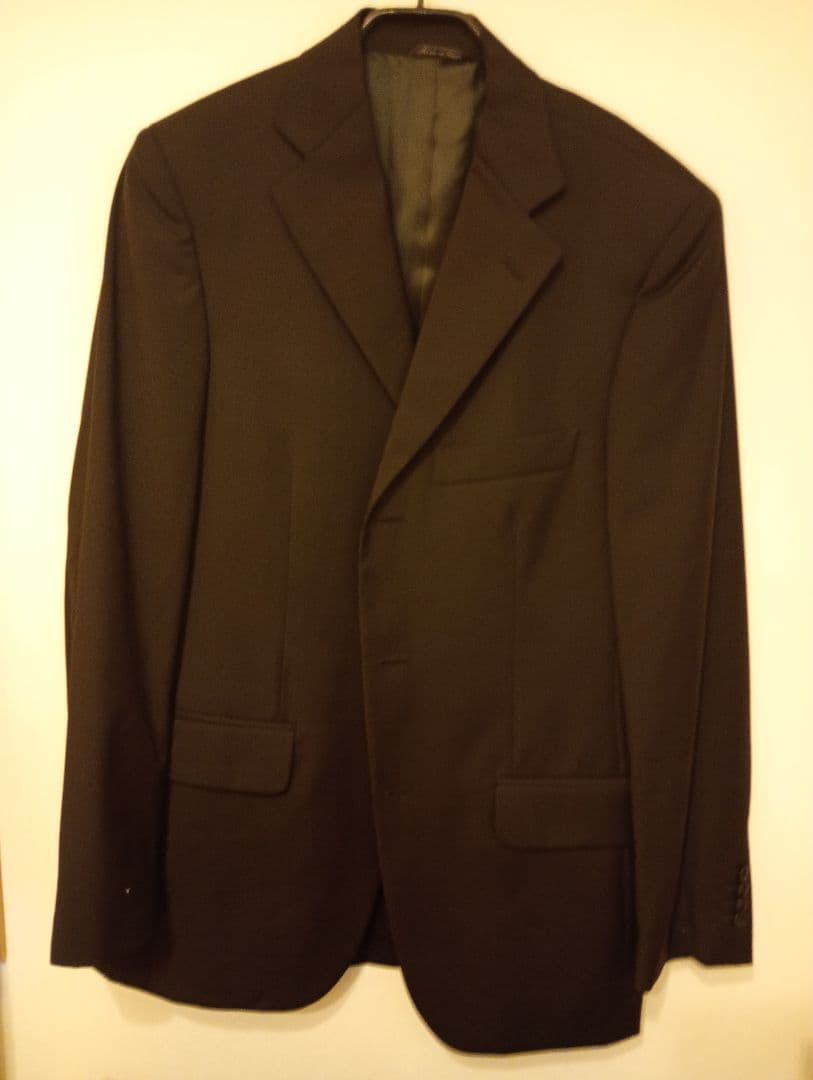 【1/10まで最終値下げ】LARDINI ウールスーツ ブラック 46