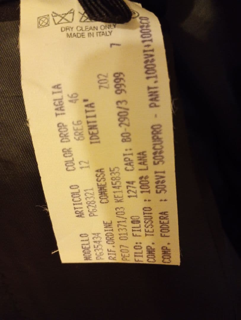 【1/10まで最終値下げ】LARDINI ウールスーツ ブラック 46