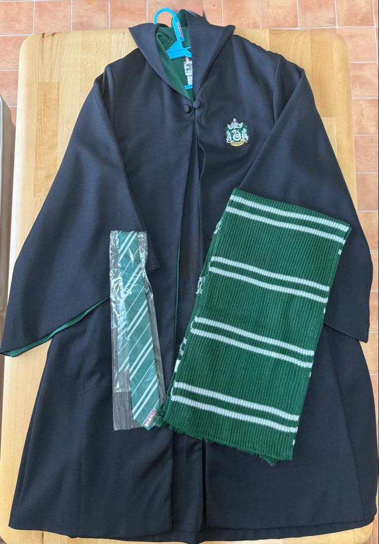 【正規品】ハリー・ポッター スリザリンローブ・マフラーセット　Sサイズ