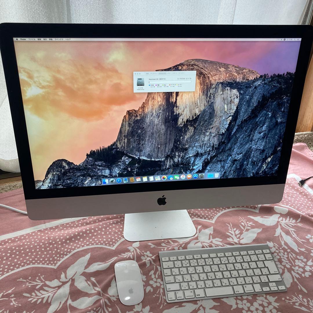 Macデスクトップ iMac27 5K i7 4.0G Late2014 16G HD3.12TB