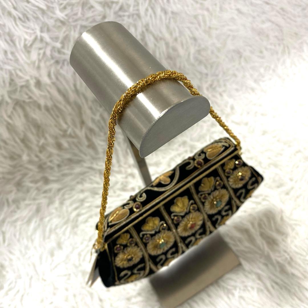 LUMY　ルミー　はしもと　ビーズバッグ　ハンドバッグ　皇室御用達　ヴィンテージ