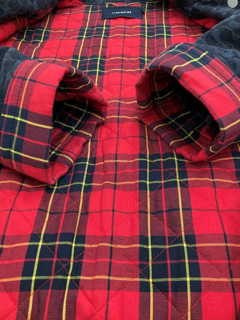 コーチ　シグネチャー ジャカード デニム ボニー コート 黒　170 / 98A