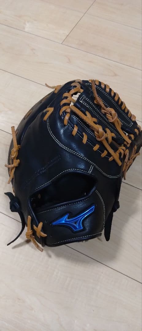 ミズノ 軟式グローブ 黒/茶　ファーストミット