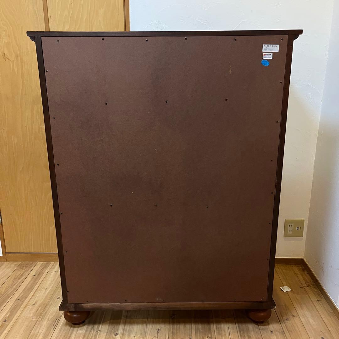 くま様＊重厚なUSAヴィンテージ調 マホガニー色 クラシカル木製ハイチェスト