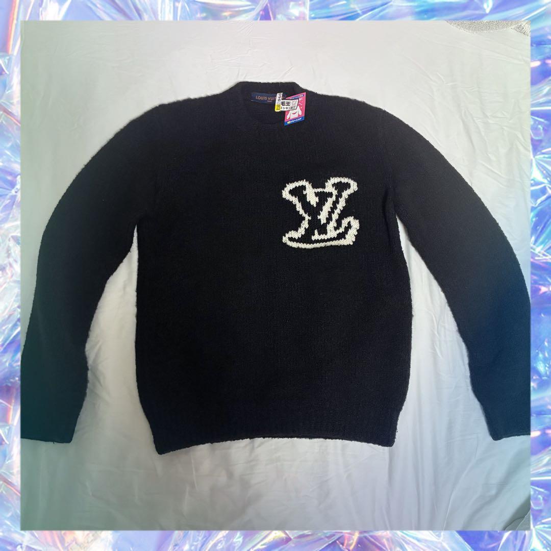 【正規品】ルイヴィトン LV インターシャ クルーネック ニット　Ｍ