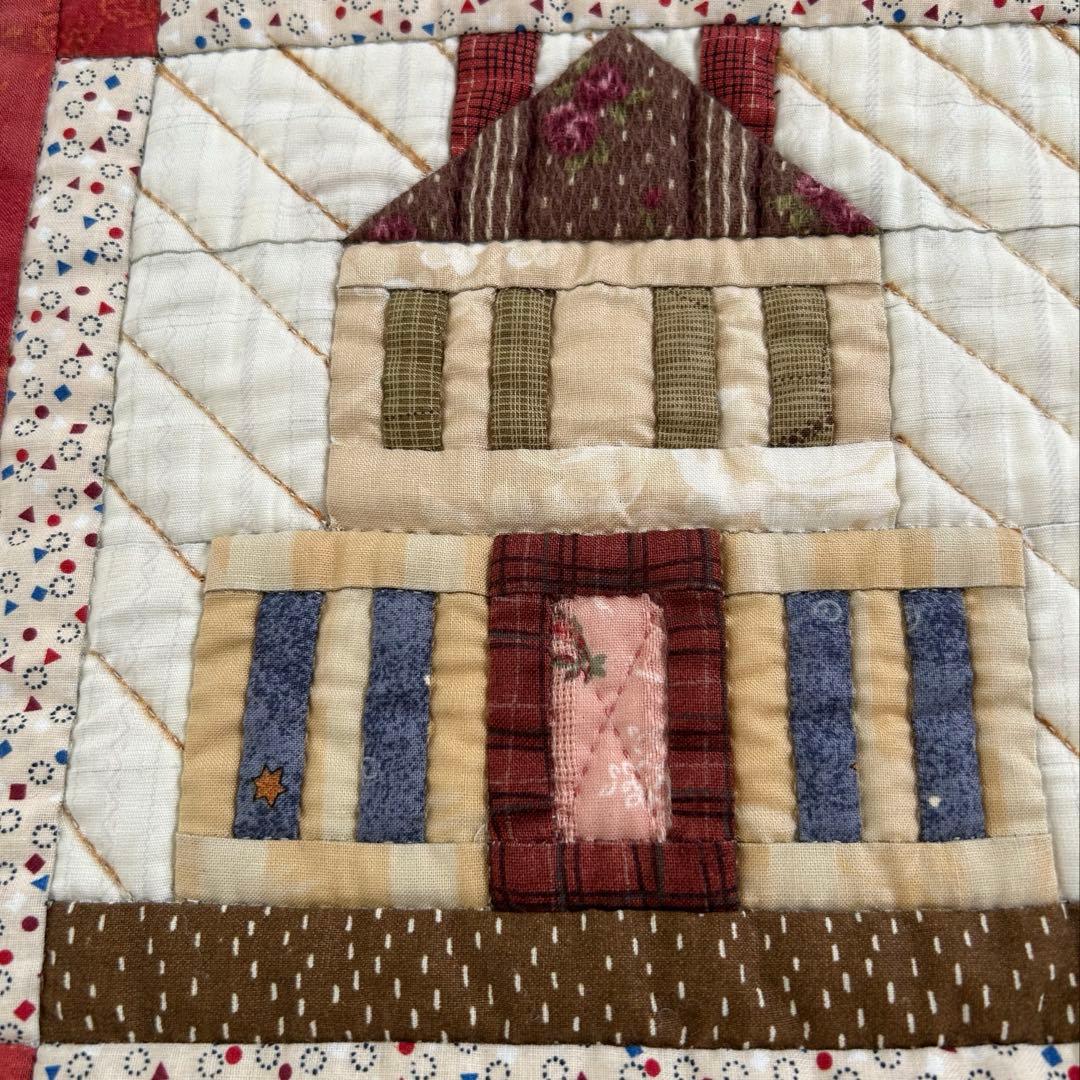 ハンドメイド パッチワーク ハウスタペストリー