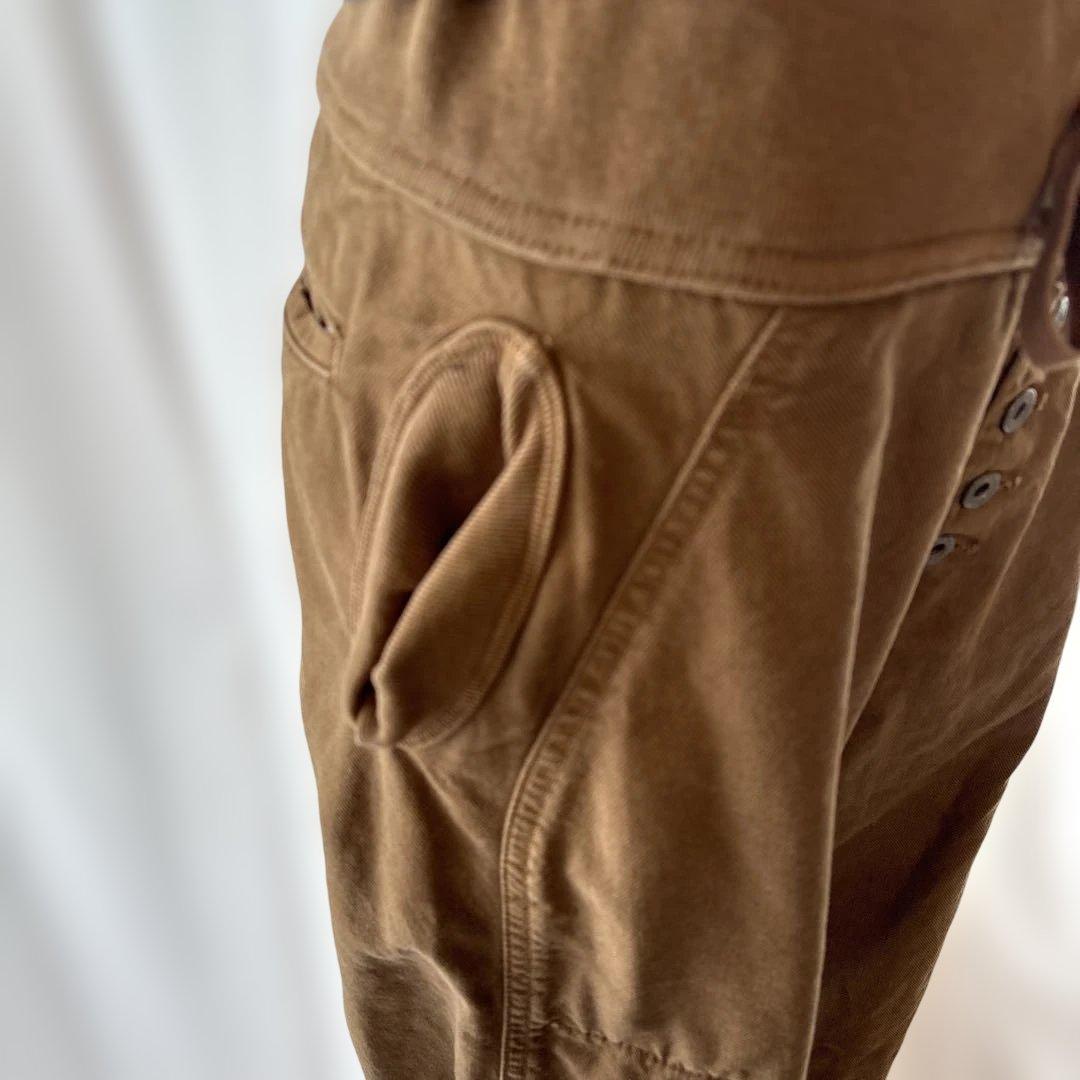 KAPITALヌーベルパンツ ブラウン ワークパンツ ボタン付き　 size０