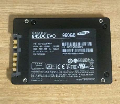 ほぼ未使用品 Samsung 845DC EVO 960GB SSD
