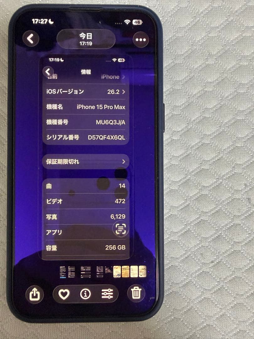 Apple iPhone 15Pro max(256GB)シルバー本体