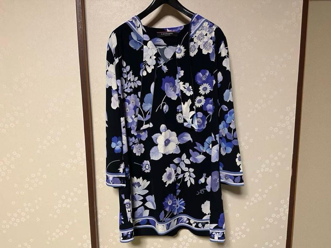 LEONARD FASHION チュニック カンカン素材 40サイズ レオナール