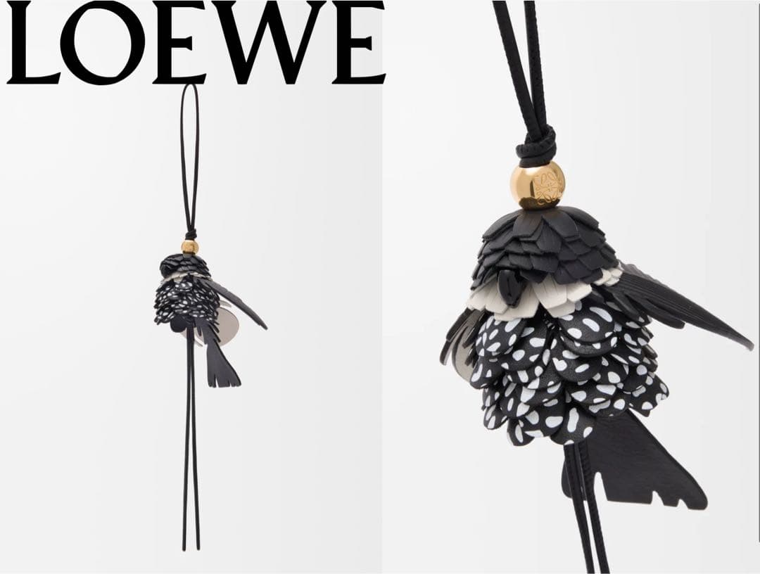 未使用　ロエベ　バードチャーム　クラッシックカーフ　現行品