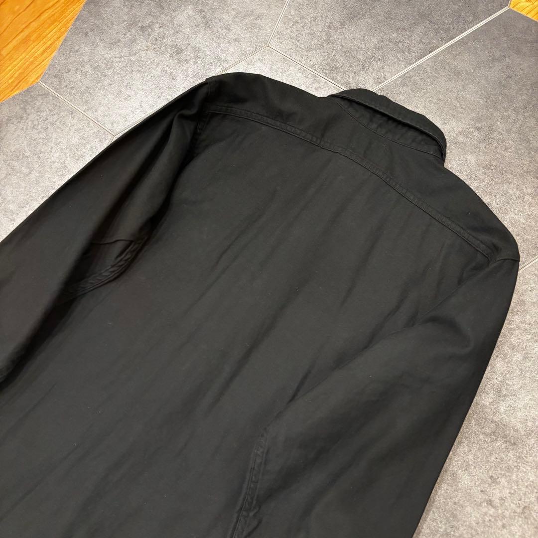 【パールボタン】 マディソンブルー　シャツワンピース　ロングシャツ　コットン