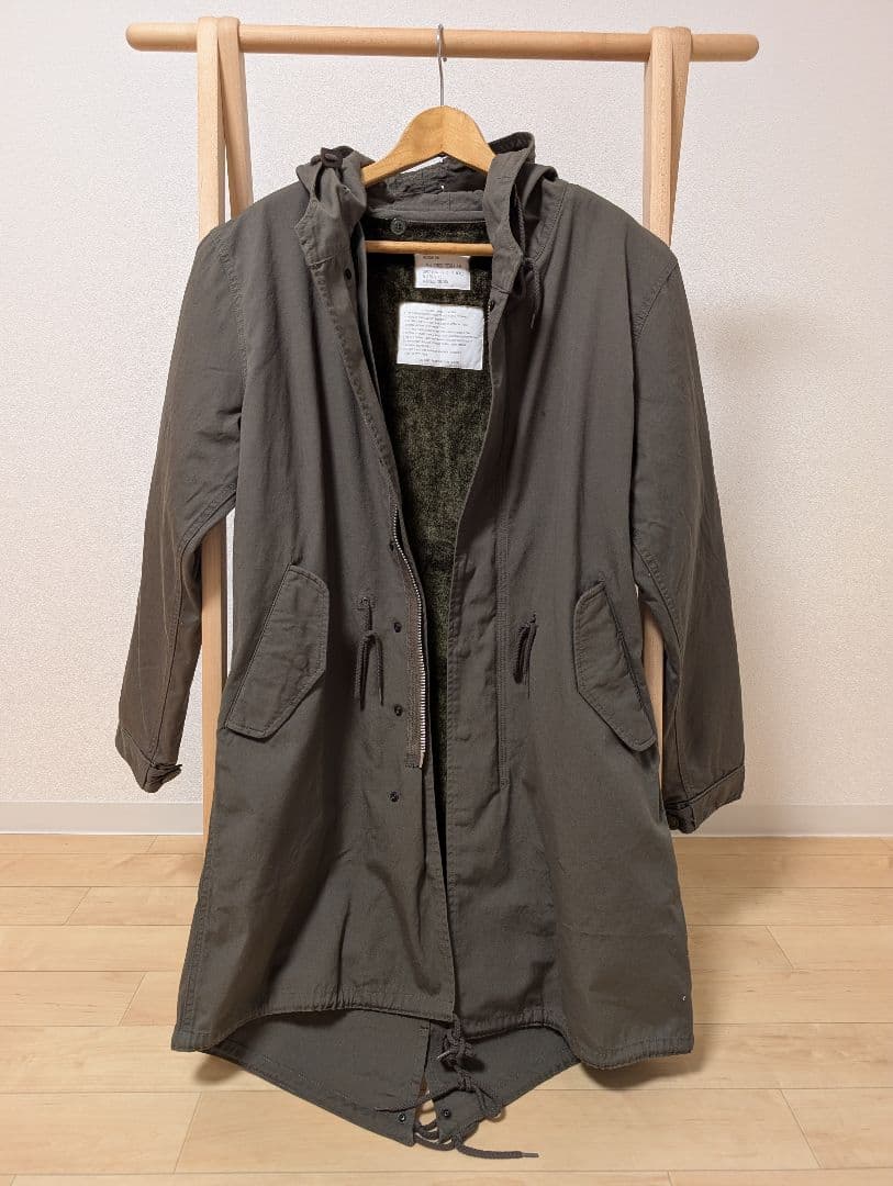 HOUSTON社製米軍オリーブグリーン モッズコート フード付き