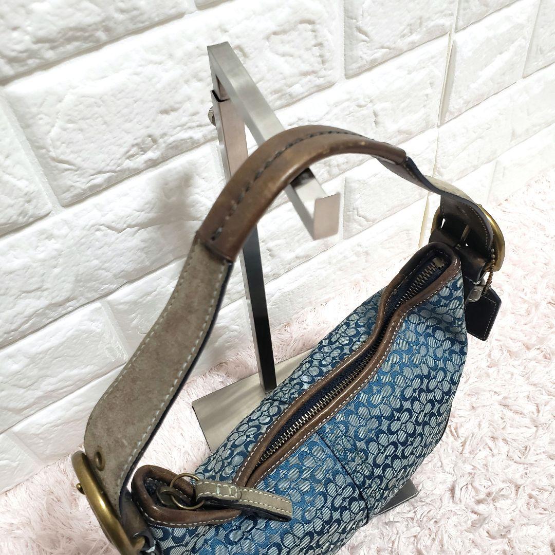 COACH コーチ ソーホー ワンショルダーハンドバッグ ホーボー ブルー