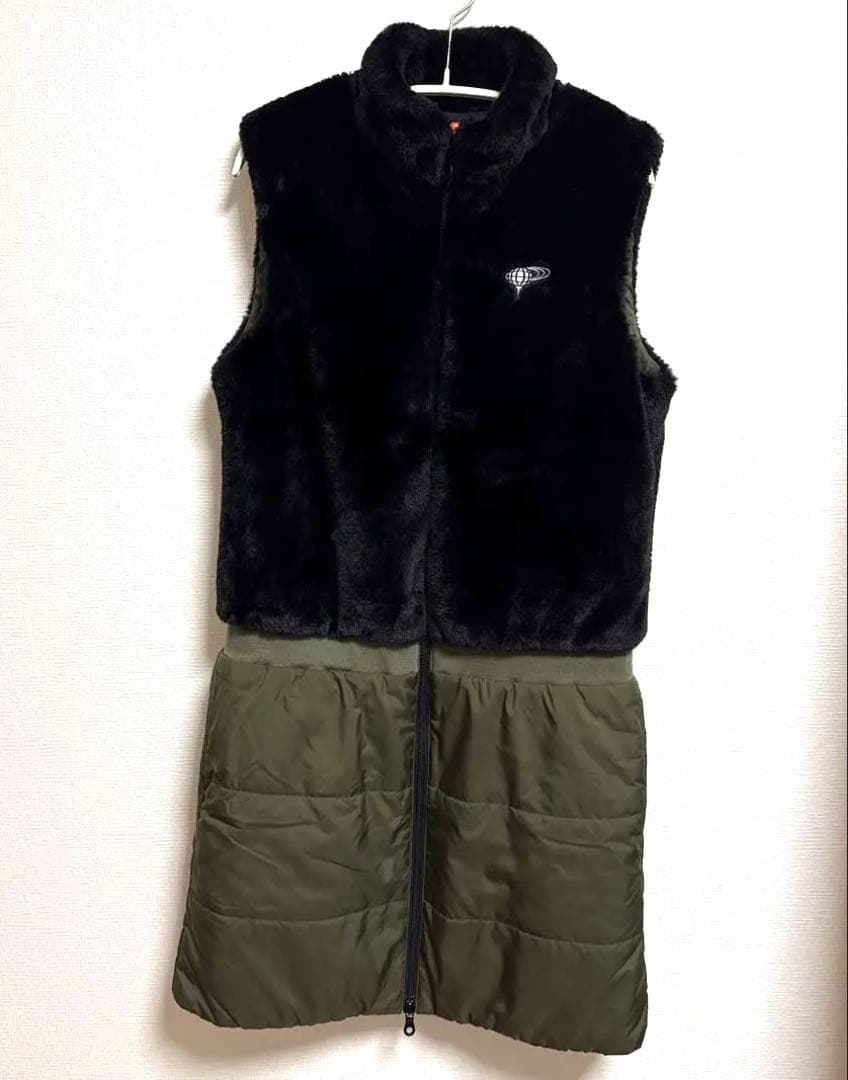 タグあり　ビームスゴルフ　中綿ブルゾンワンピース　ベスト　M