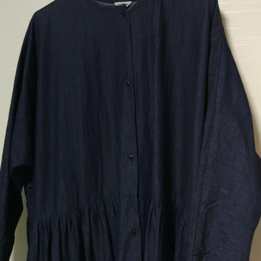 jujudhau ズーズーダウ　デニム　ティアードワンピース