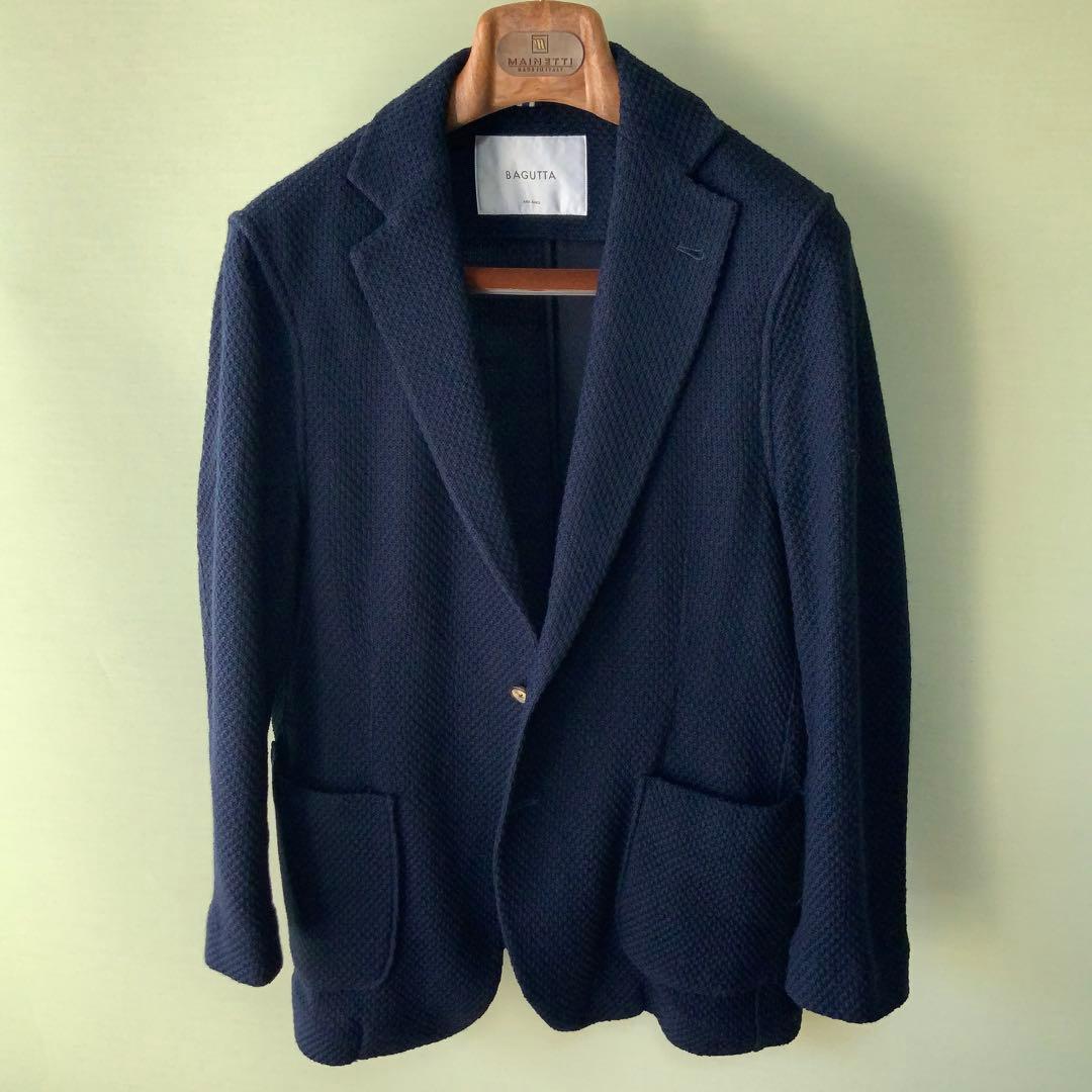 BAGUTTA バグッタ ウールジャケット 46 イタリア製 ネイビー