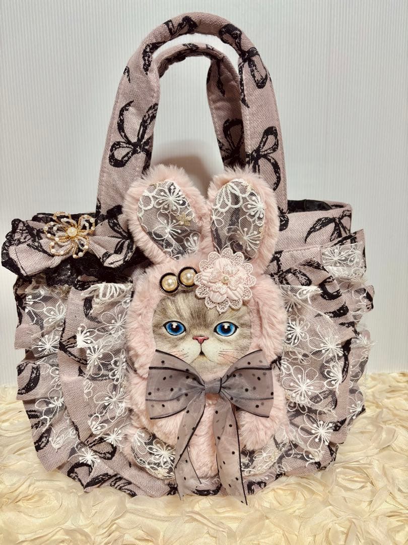 コヤンイサムチョン　リボン柄ダブルフリルコロリンバッグ