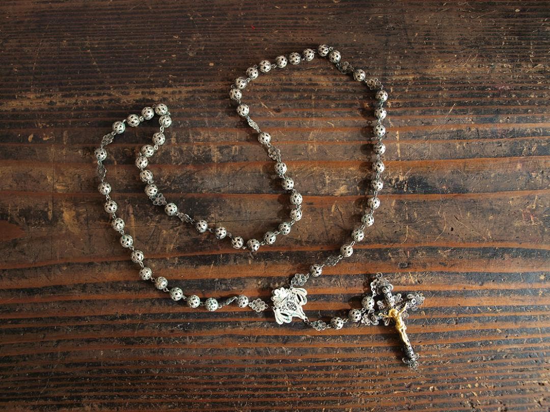 JOKER　＿＿＿＿＿銀線細工 ロザリオ フィリグリー十字架 /K082