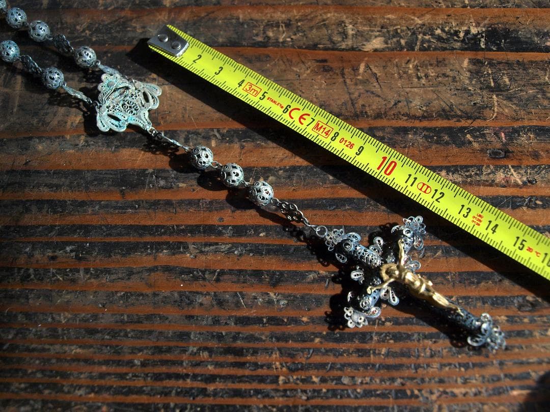 JOKER　＿＿＿＿＿銀線細工 ロザリオ フィリグリー十字架 /K082