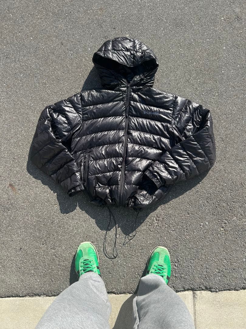 【大人気❗️】テック系 columbia マウンテンパーカー　ダウン　ブラックＬ