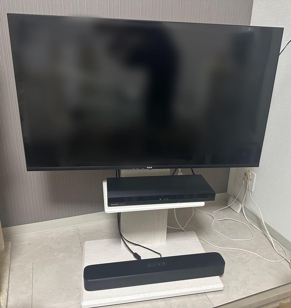 4点セット テレビ チューナーレス 43型 ブルーレイレコーダー サウンドバー