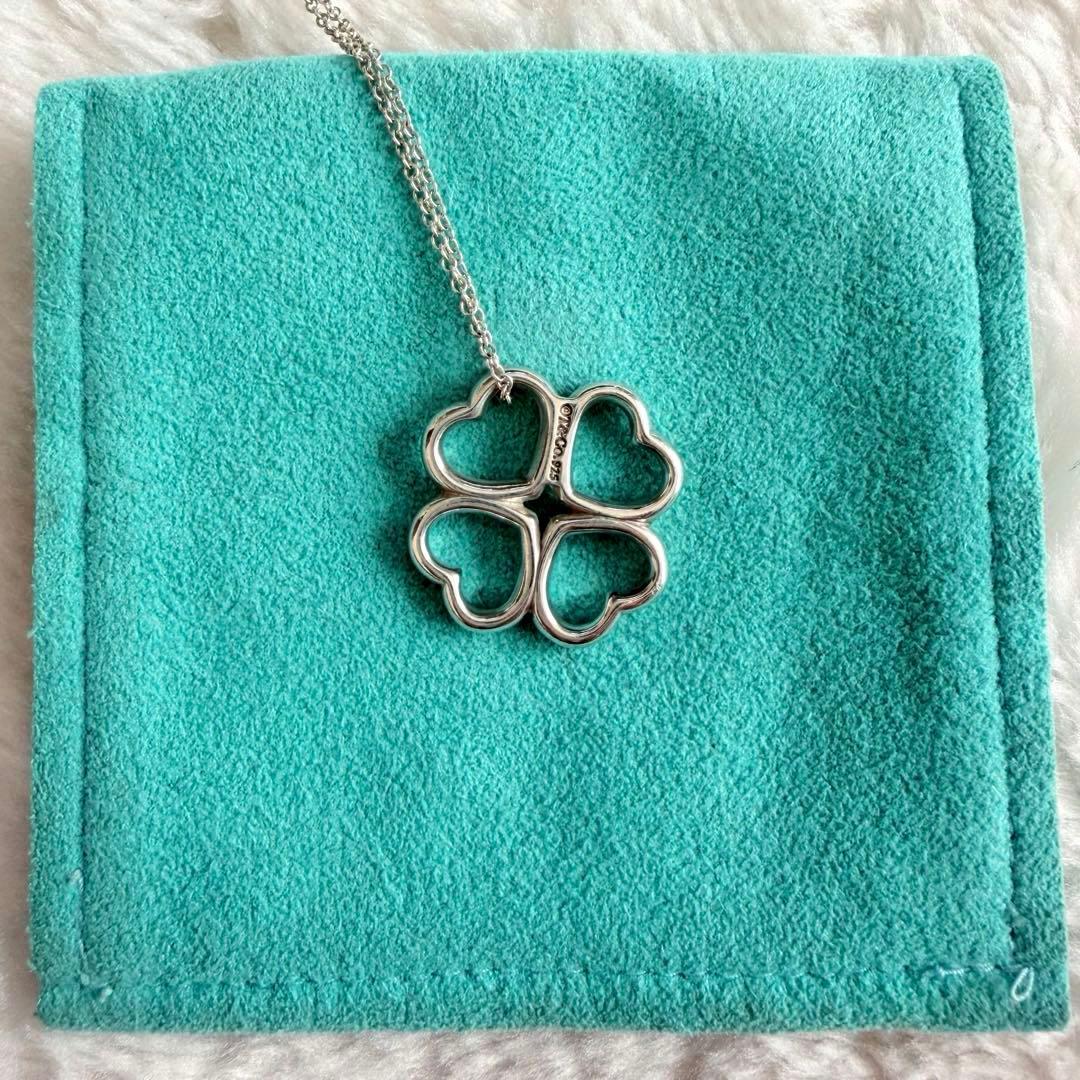 美品✨Tiffany ティファニー ハートクローバー シルバーネックレス 925