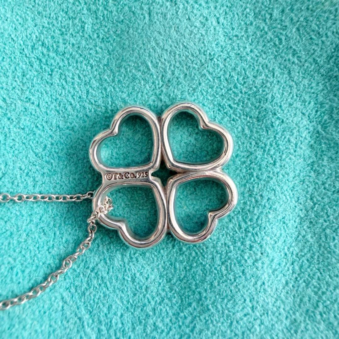 美品✨Tiffany ティファニー ハートクローバー シルバーネックレス 925