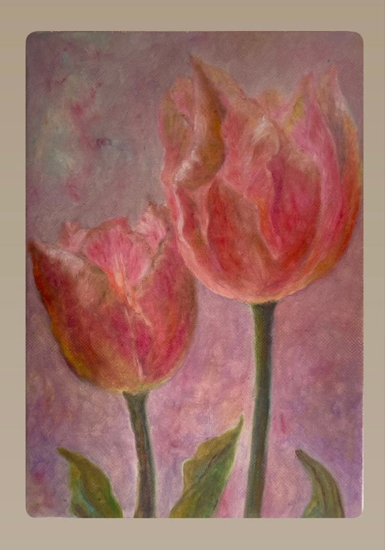 チューリップの絵※原画※真作※直筆サイン入り
