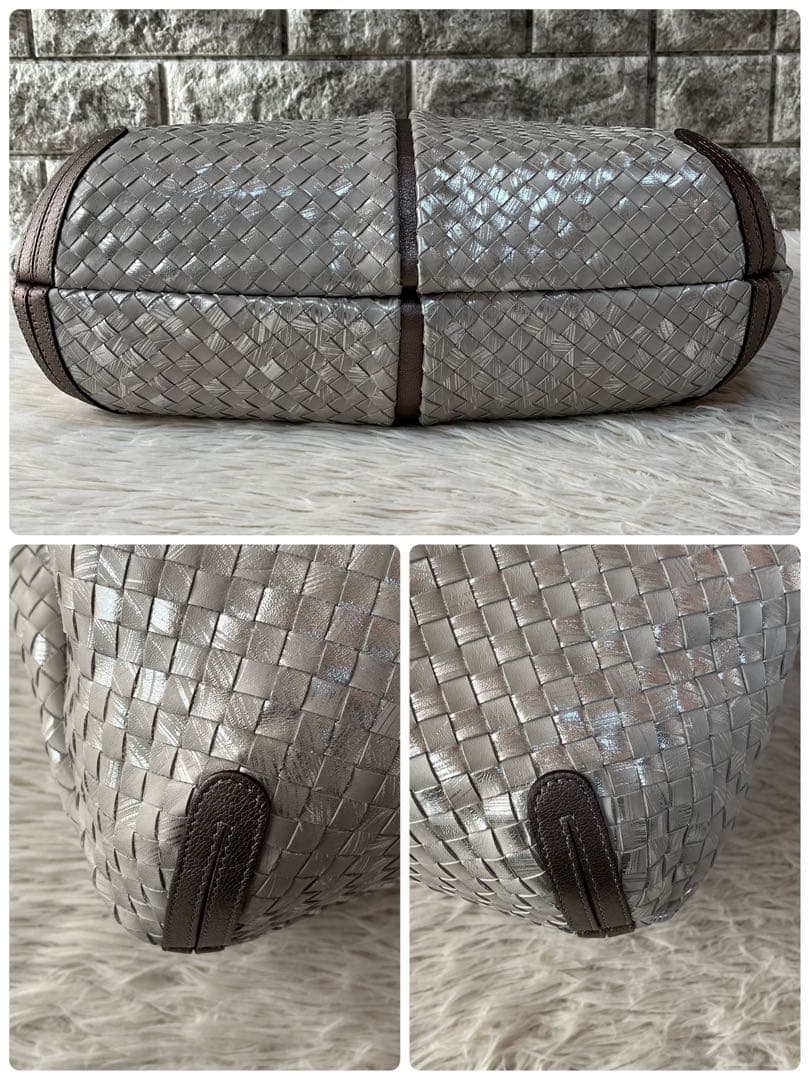 【新品未使用】ペレボルサ　イントレチャート　レザー　2way ハンドバッグ