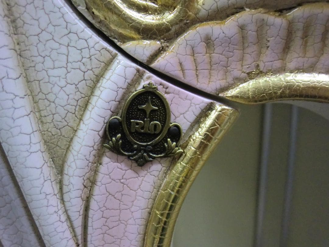 【中古品】RIO FURNITURE　ロココ調コンソールテーブル 引出し2杯付