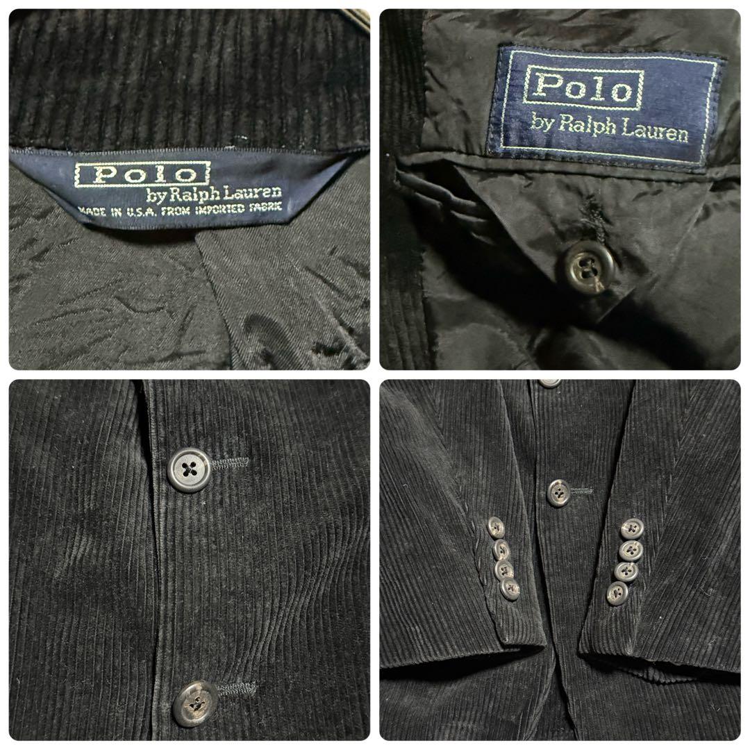 80s 超希少ラルフローレン　テーラードジャケット　太畝　コーデュロイ　POLO