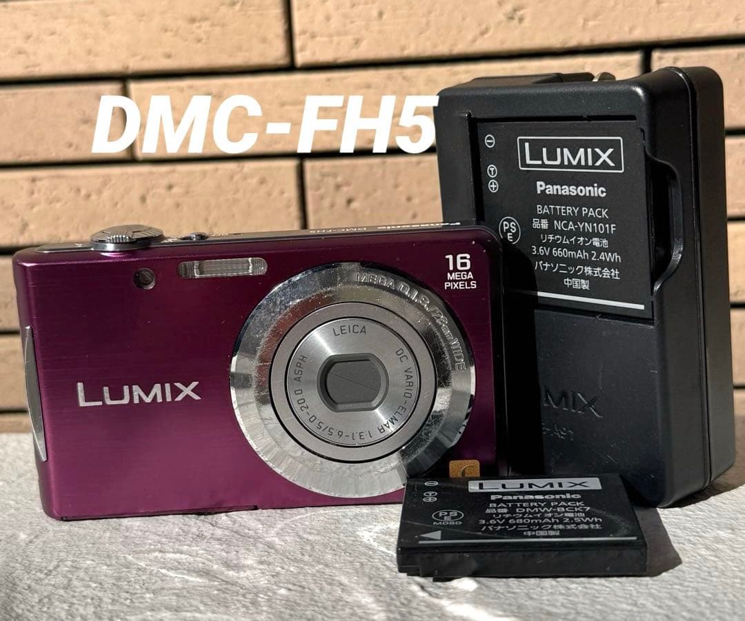 実写美⭕️【動作確認済】LUMIX DMC-FH5 デジカメ パープル