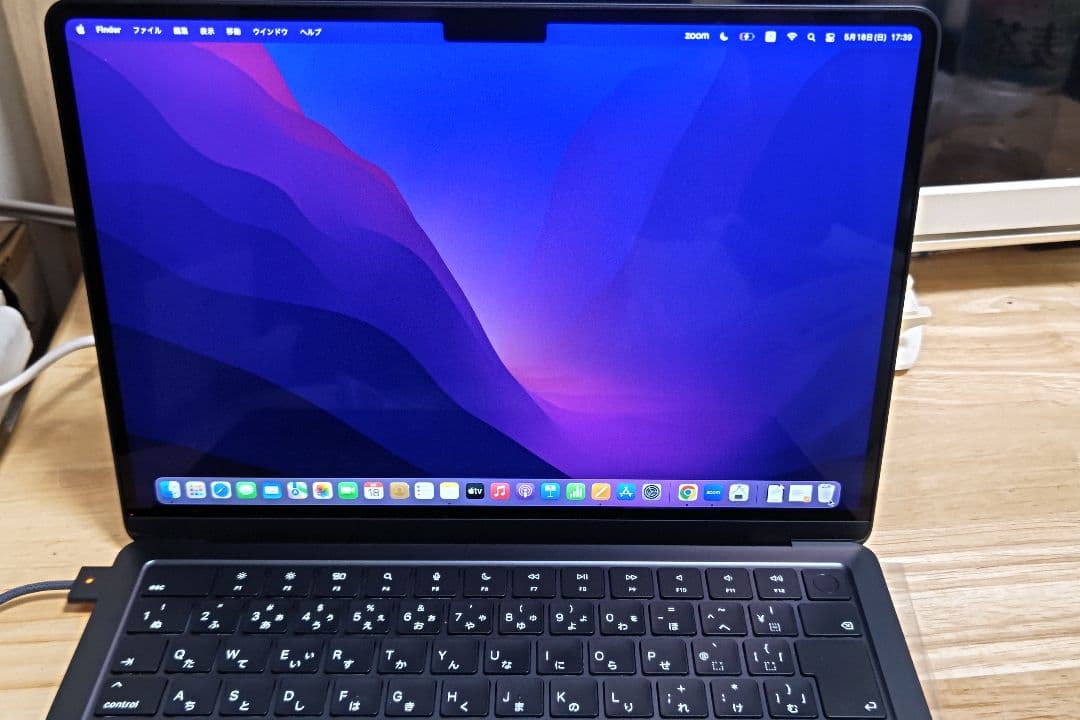 【さつき】【ほぼ新品】MacBookAirミッドナイトブルー13.6インチ