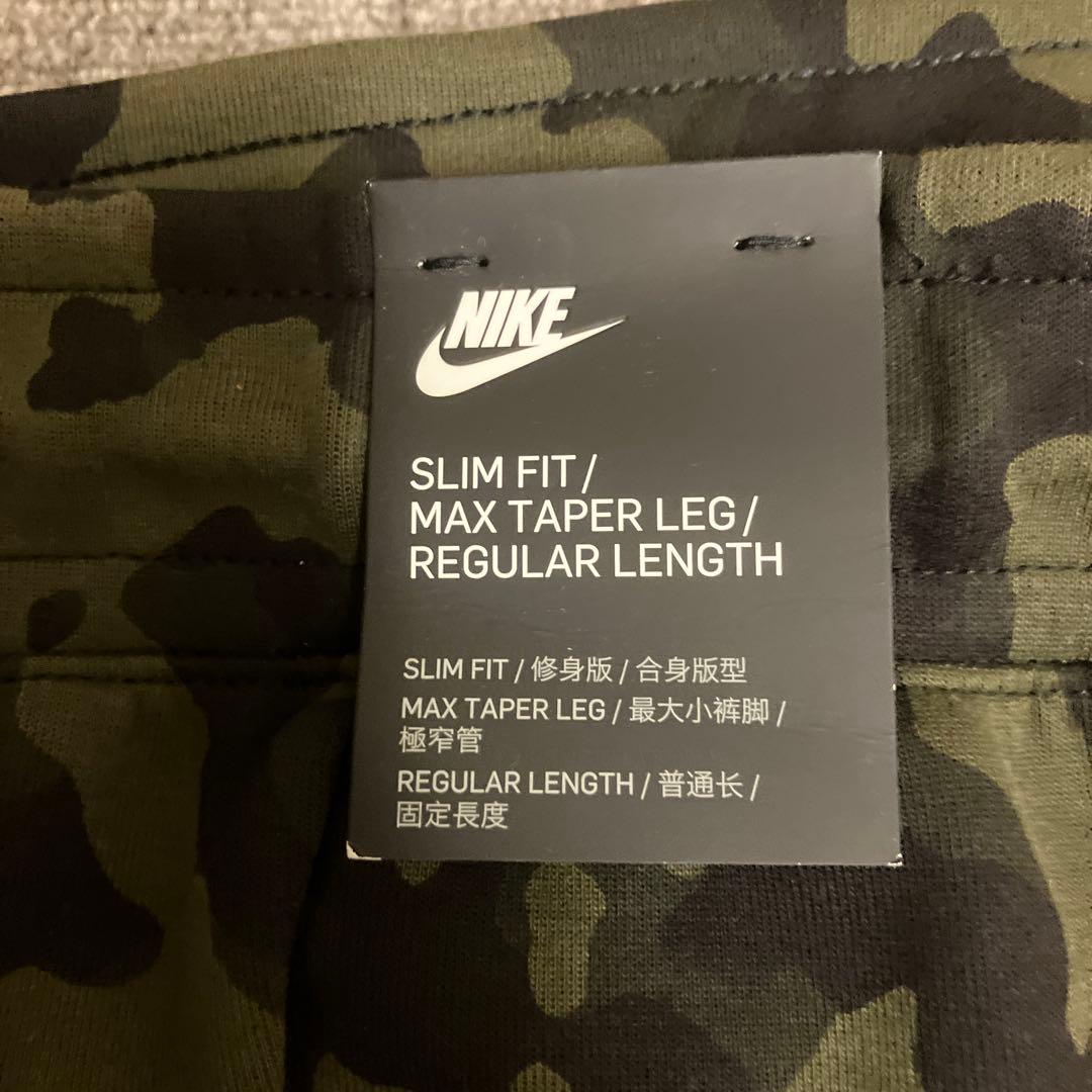 ナイキ　テックフリ－ス　迷彩柄　ブラックロゴ　新品　Mサイズ