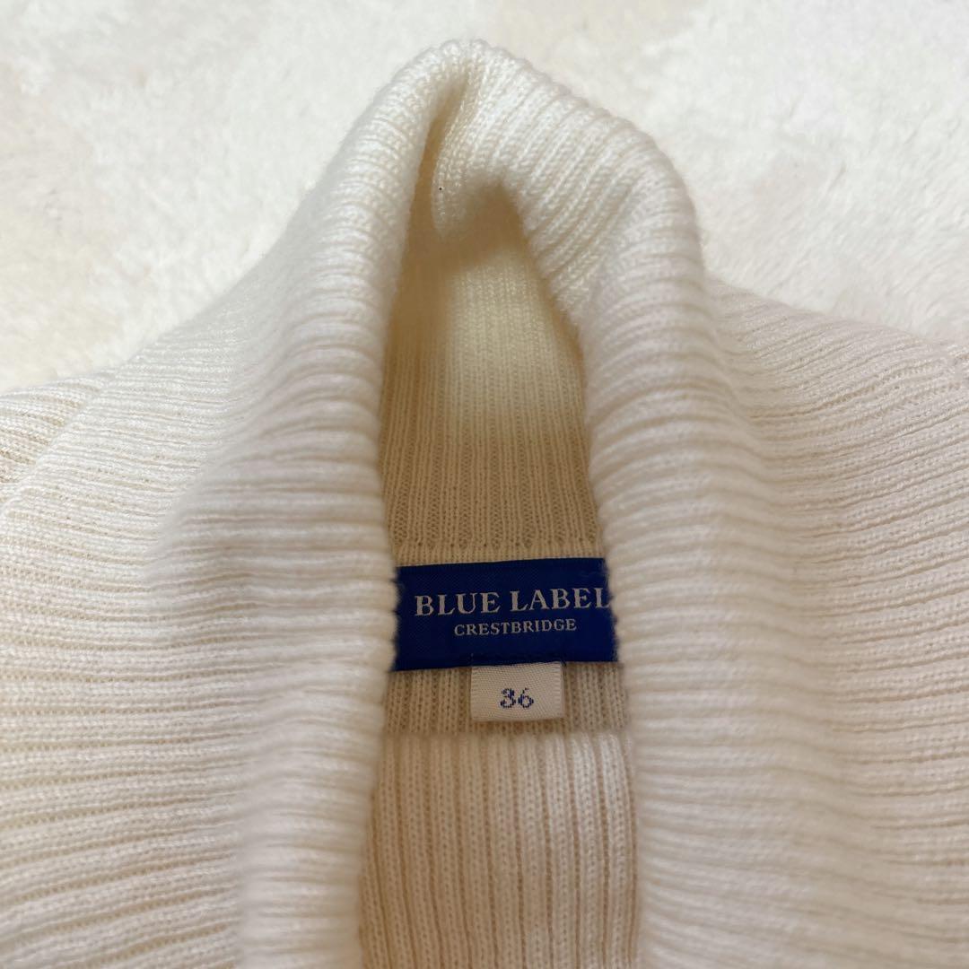 美品 ブルーレーベル クレストブリッジ ニットコンビワンピース ベージュ 春秋冬