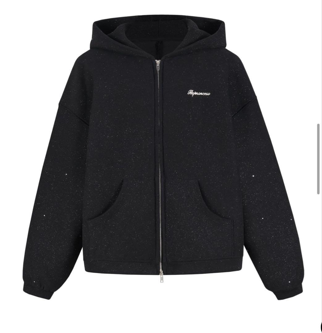 andwang kirakira zipup ブラック