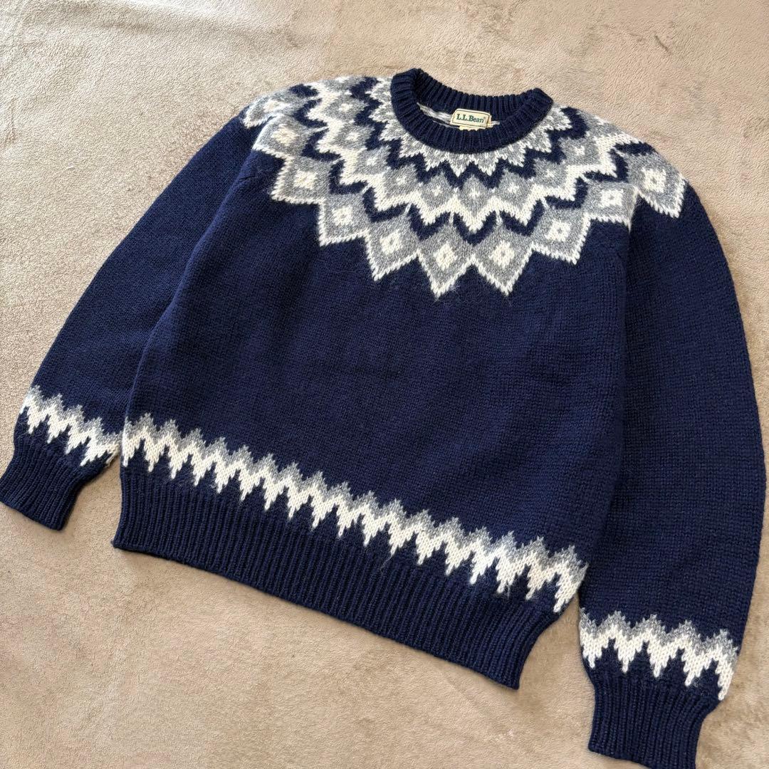 【極稀少】LL.Bean 80-90s ヴィンテージノルディックニット セーター