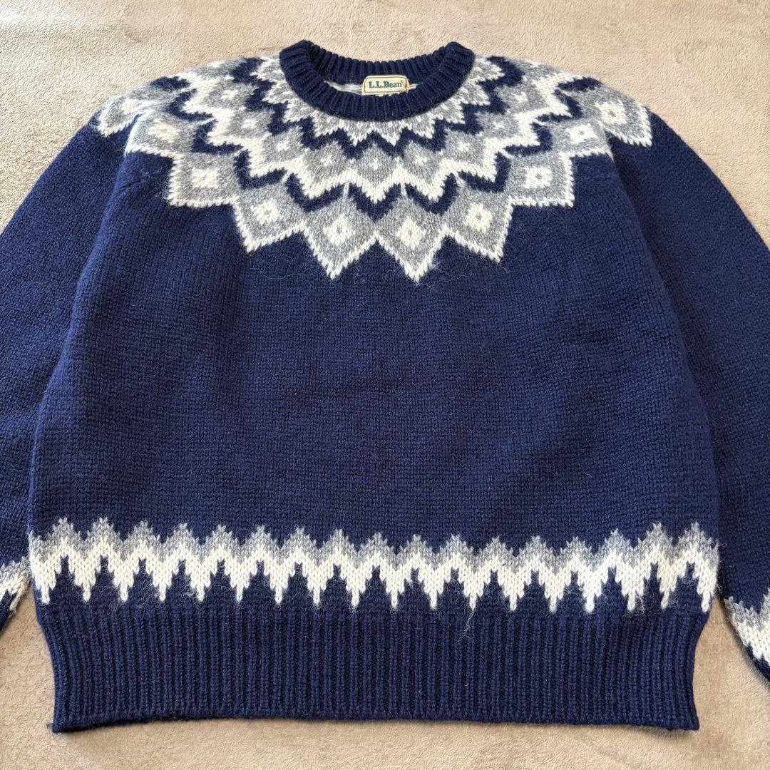 【極稀少】LL.Bean 80-90s ヴィンテージノルディックニット セーター