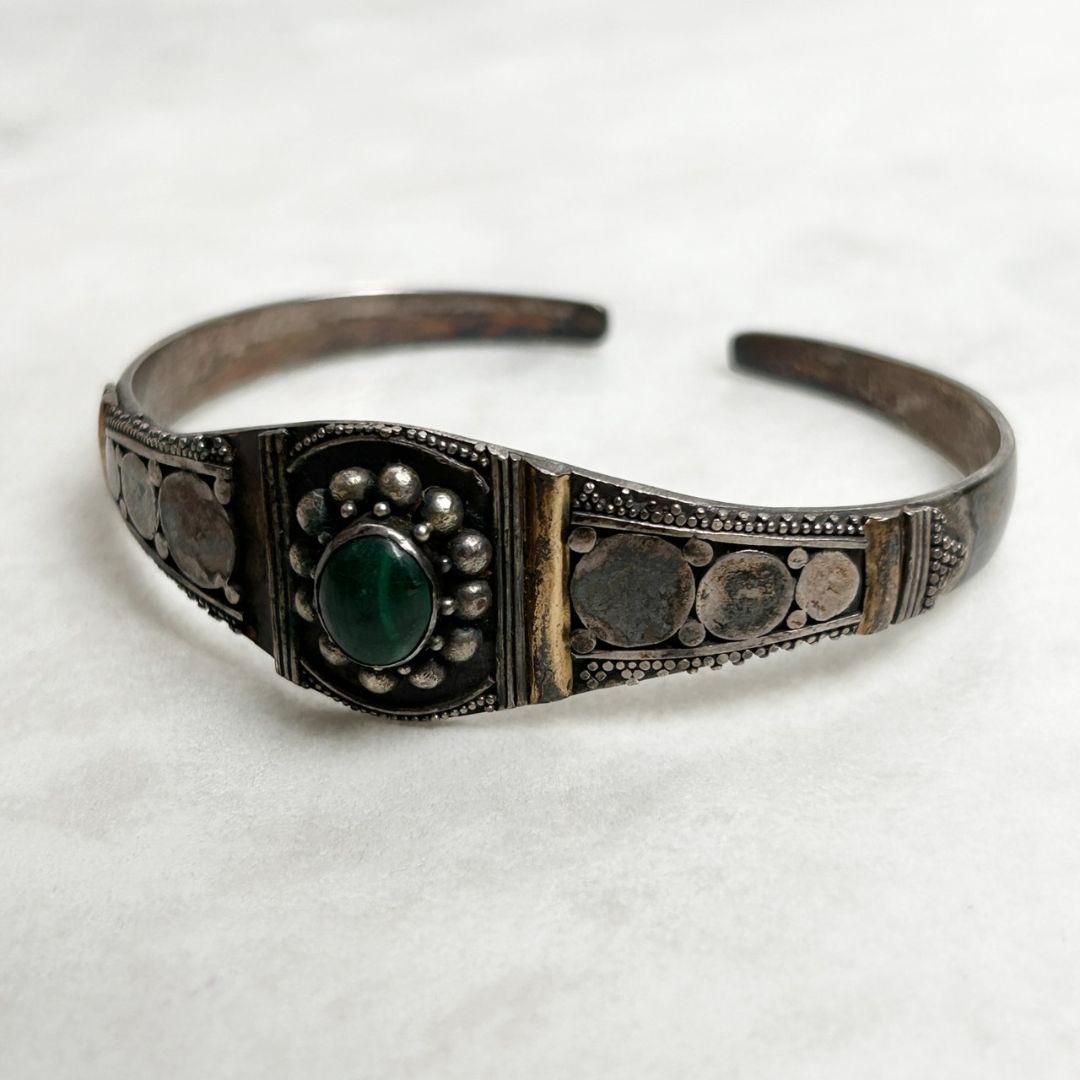 【極希少】シルバーバングル 60s 欧州 ヨーロッパ ヴィンテージ ターコイズ