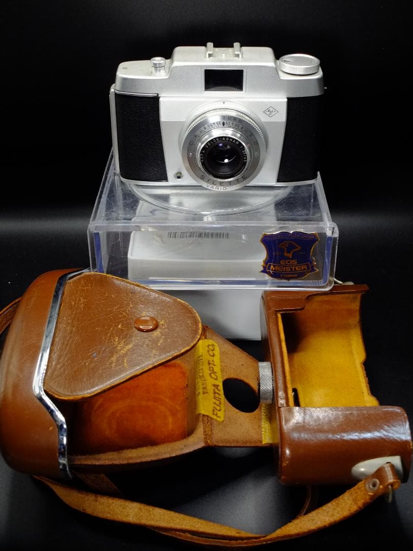 アグファ ジレッテ／カラーアグナー45mmf3.5革ケース付【実写確認済整備品】