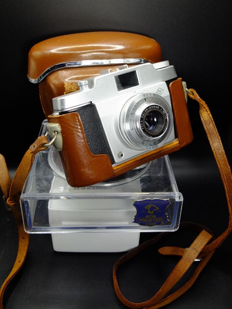 アグファ ジレッテ／カラーアグナー45mmf3.5革ケース付【実写確認済整備品】