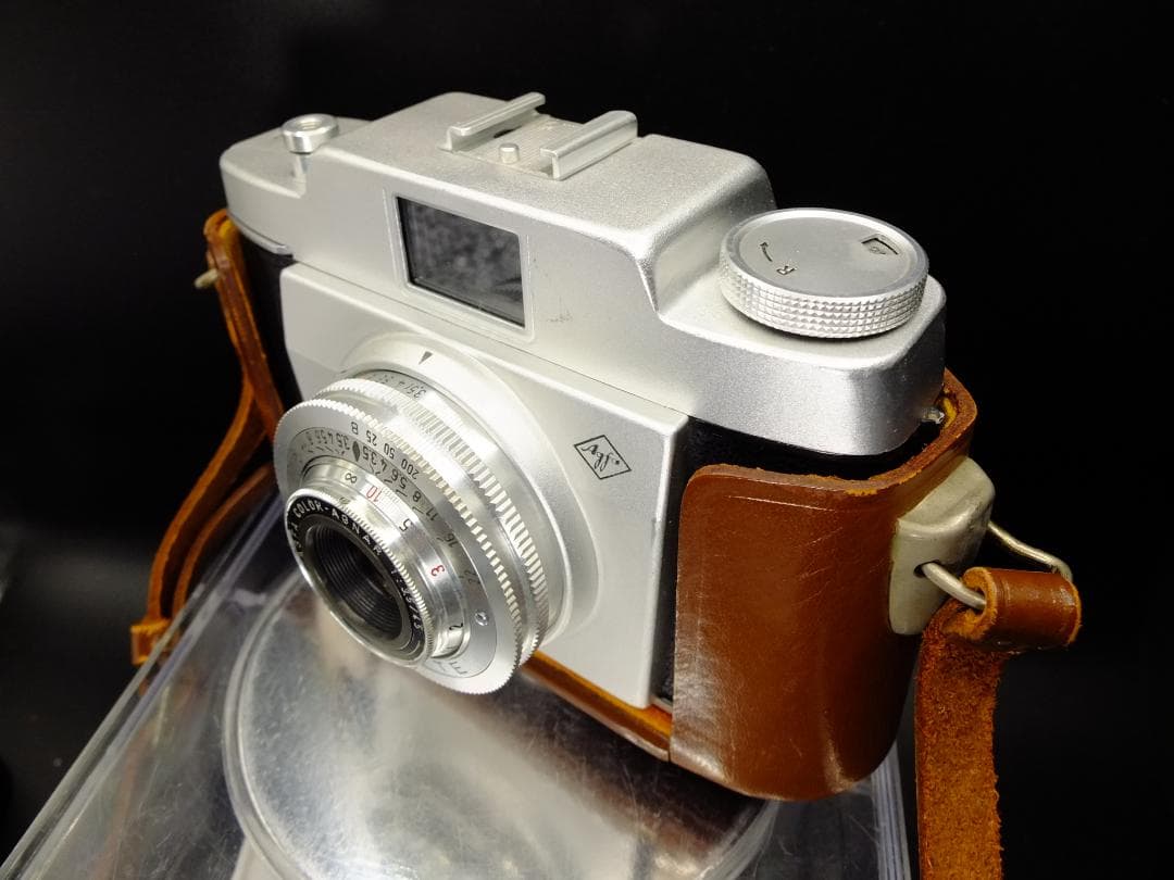 アグファ ジレッテ／カラーアグナー45mmf3.5革ケース付【実写確認済整備品】