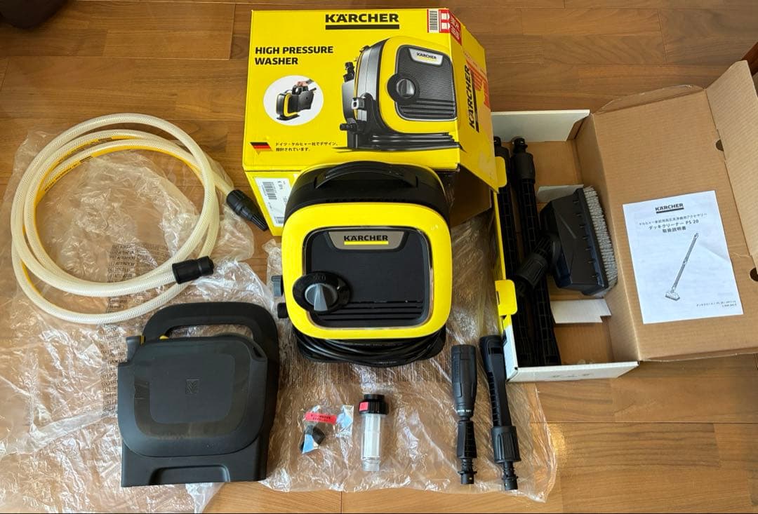 【かなり美品でお得】デッキクリーナー付き KARCHER 高圧洗浄機 Ｋmini