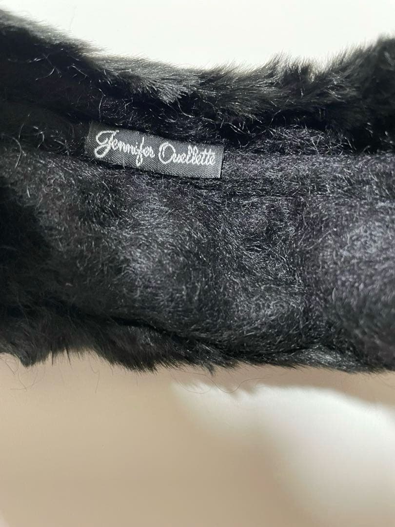 Jennifer Ouellette フェイクファー カチューシャ 黒