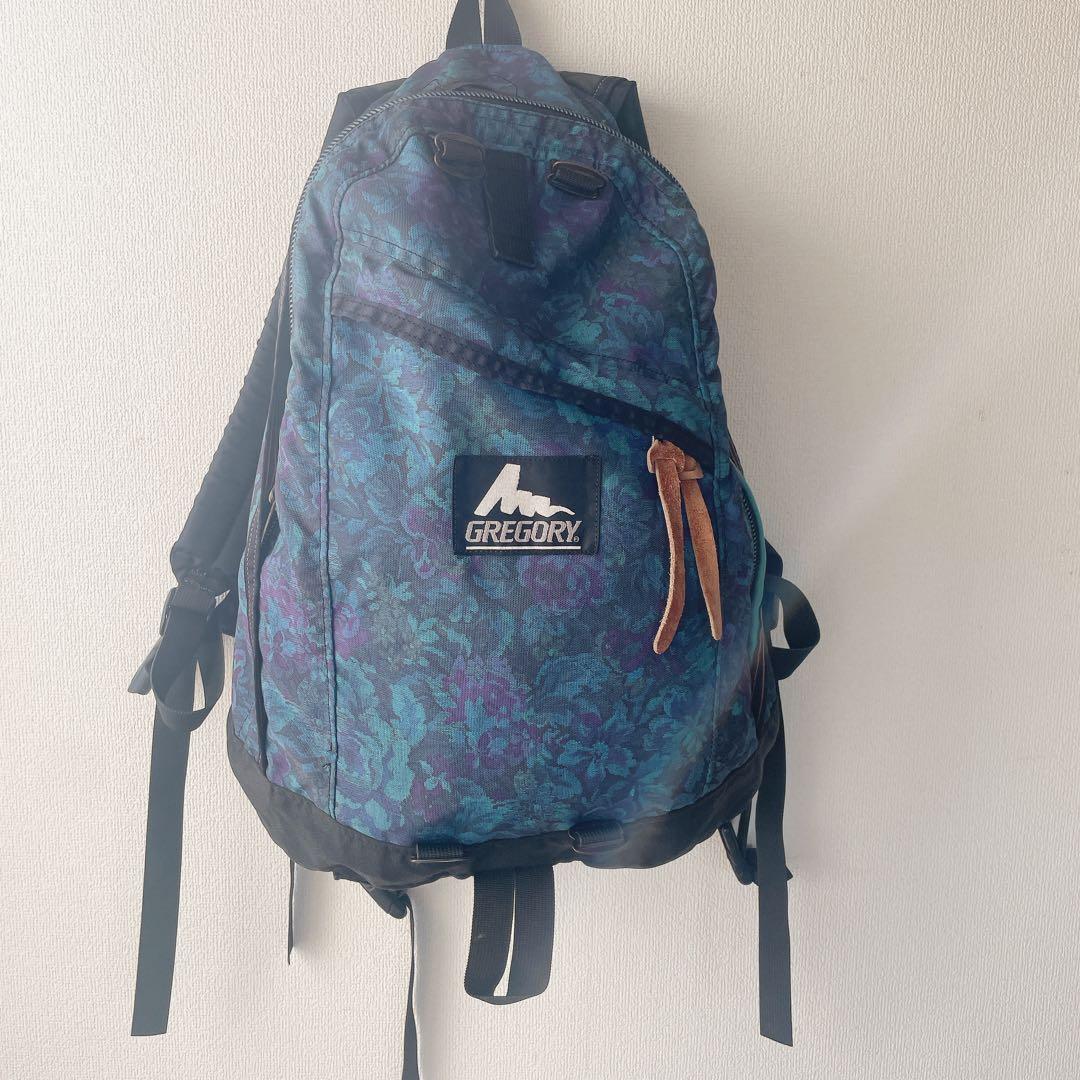 90s USA製 旧ロゴ GREGORY デイパック ブルータペストリー