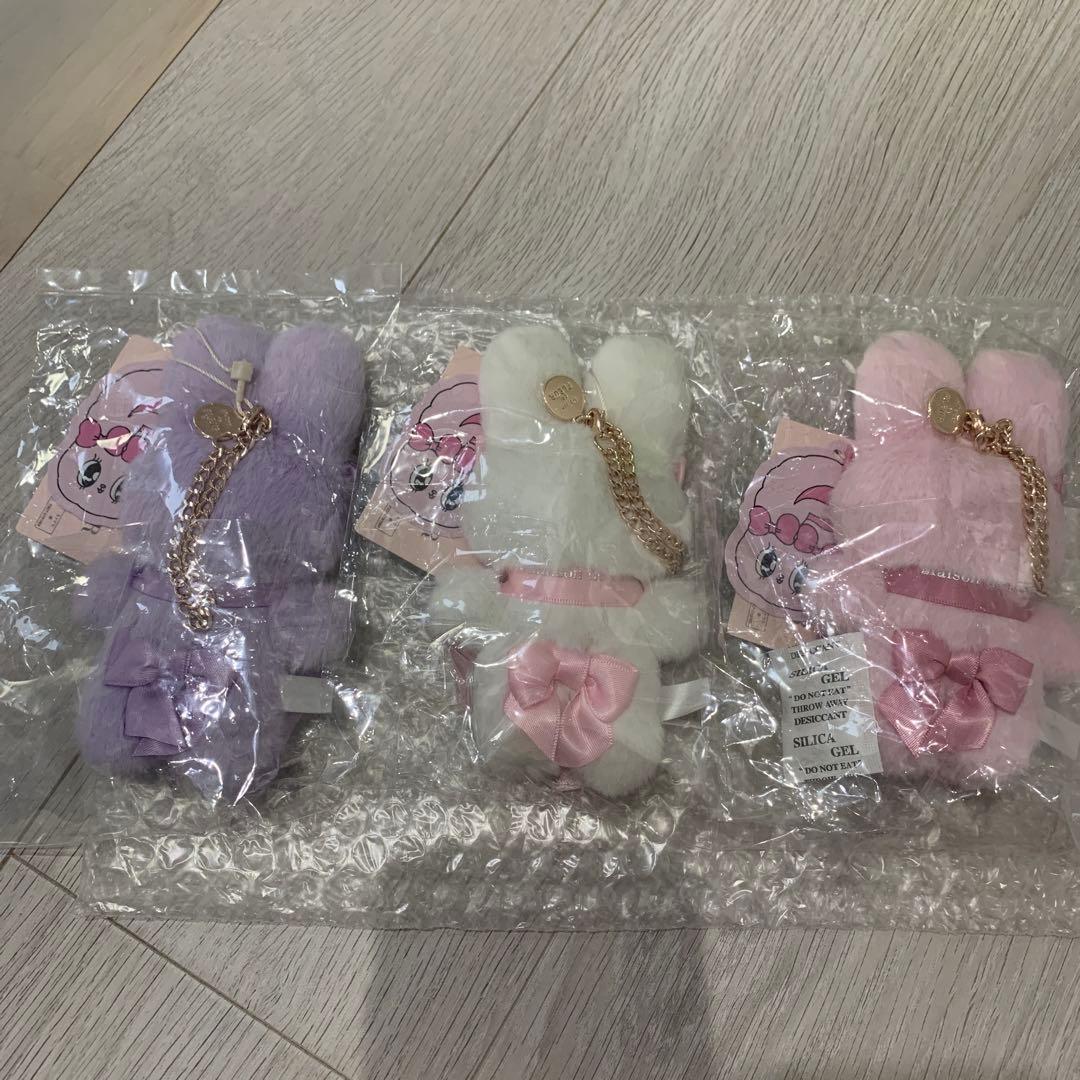 メゾンドフルール　エスターバニー　ぬいぐるみチャーム　ピンク　ホワイト　パープル