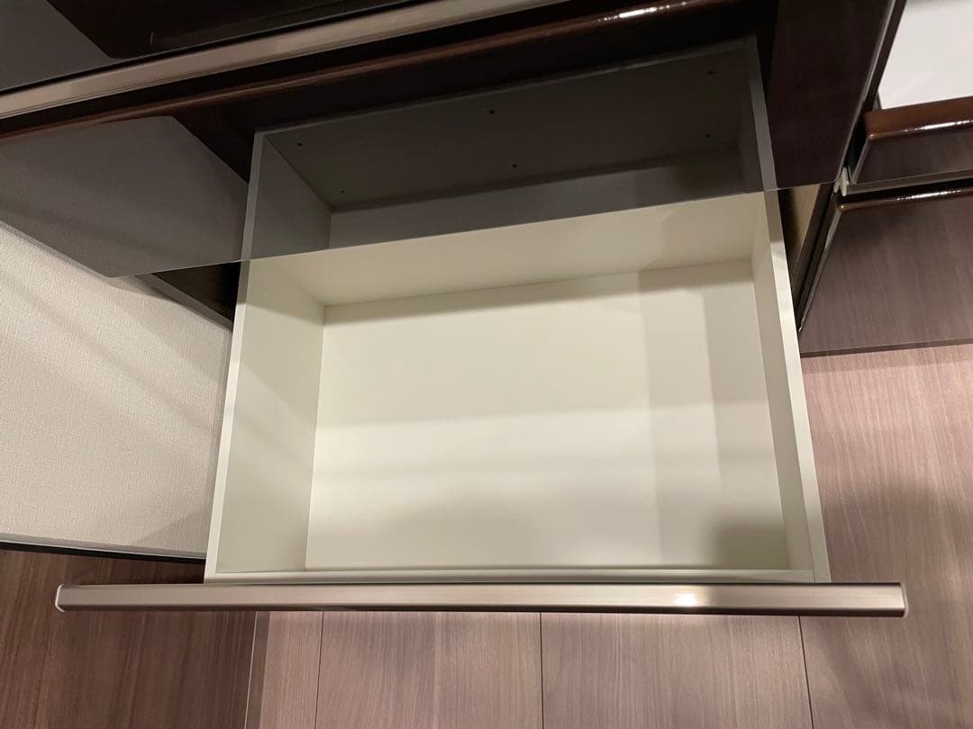 【美品】ニトリ　キッチンカウンター （アルミナ２ 100CT DBR）