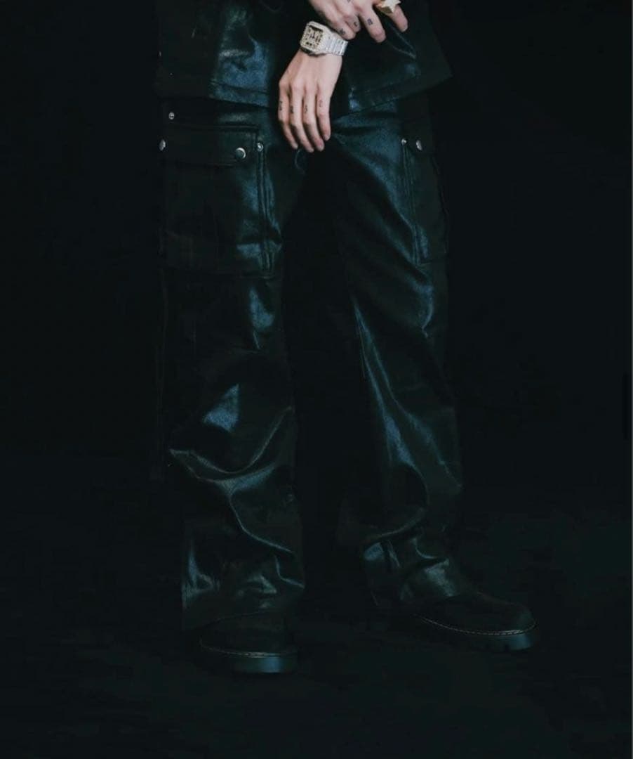 【yzerr kohjiya 着用】Breath コーティング カーゴパンツ